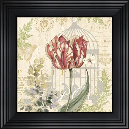 Framed Floral Nature Trail II Print