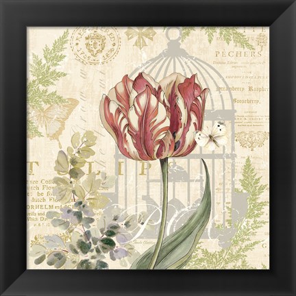 Framed Floral Nature Trail II Print