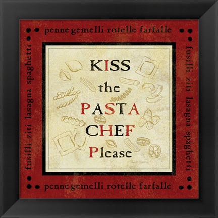 Framed Pasta Sayings III Print