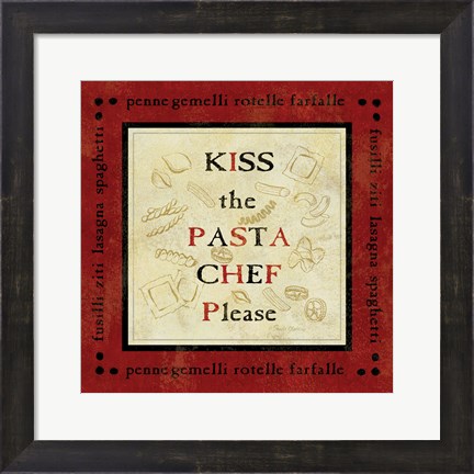 Framed Pasta Sayings III Print