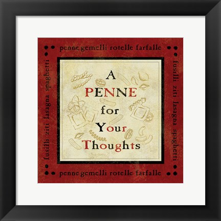 Framed Pasta Sayings IV Print