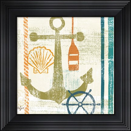 Framed Nautical Brights I Print