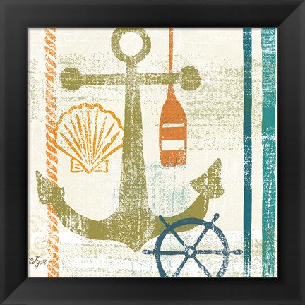 Framed Nautical Brights I Print