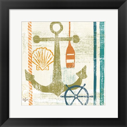 Framed Nautical Brights I Print