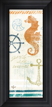 Framed Nautical Brights Panels II Print