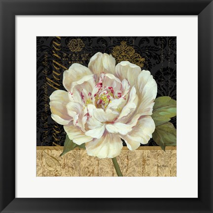 Framed Antique Still Life Peony Print