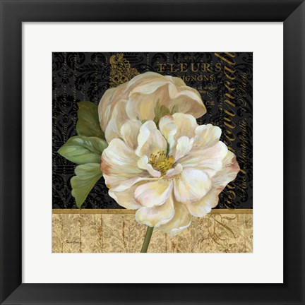 Framed Antique Still Life Rose Print