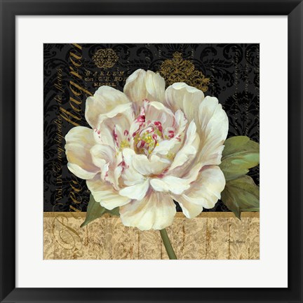 Framed Antique Still Life Peony Print