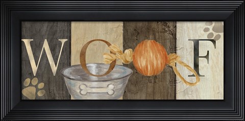 Framed Pooch and Woof Sign II Print