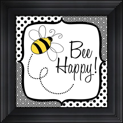 Framed Be Happy and Brave I Print