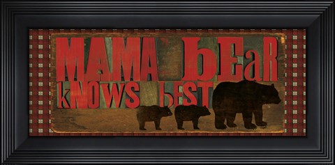 Framed Don&#39;t Feed Mama Bear I Print