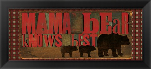Framed Don&#39;t Feed Mama Bear I Print