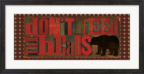 Framed Don&#39;t Feed Mama Bear II Print