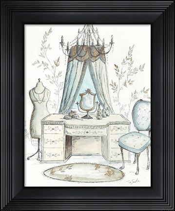 Framed French Dressing Room I Print