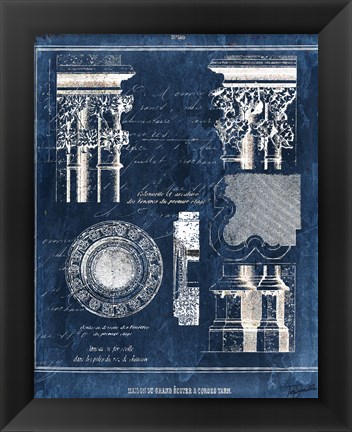 Framed Vintage Blueprints II Print