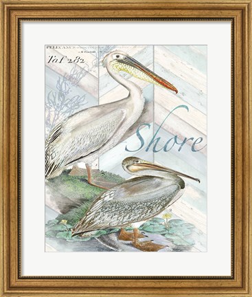 Framed Shore Birds I Print