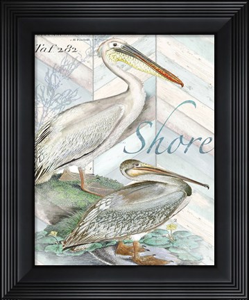 Framed Shore Birds I Print