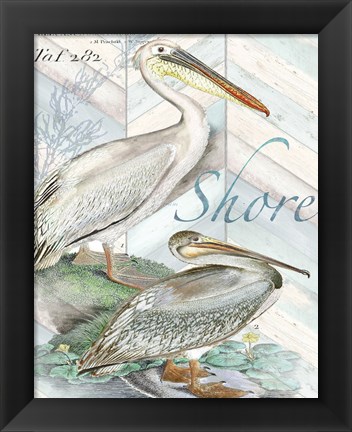 Framed Shore Birds I Print