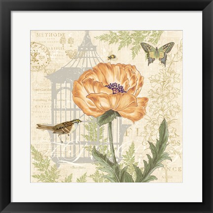 Framed Floral Nature Trail I Print