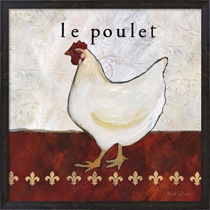 Framed French Country Kitchen II (Le Poulet) Print