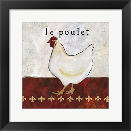 Framed French Country Kitchen II (Le Poulet) Print