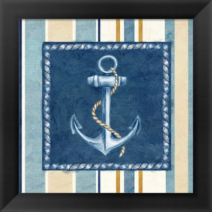 Framed Nautical Stripe III Print