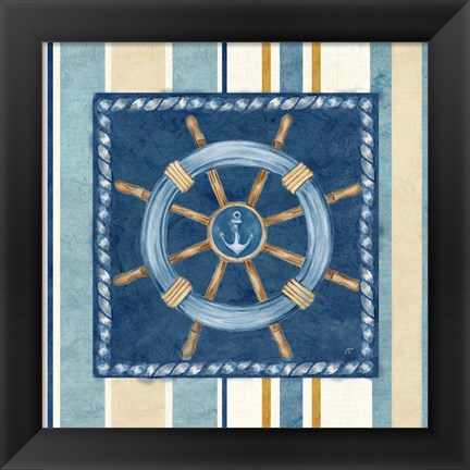 Framed Nautical Stripe IV Print