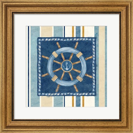 Framed Nautical Stripe IV Print