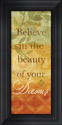 Framed Sentiment Spice Panel I (dreams) Print