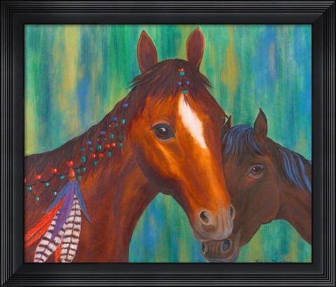 Framed Horse Feathers Print