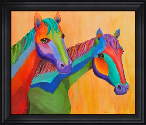 Framed Horses of Color Print