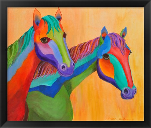 Framed Horses of Color Print