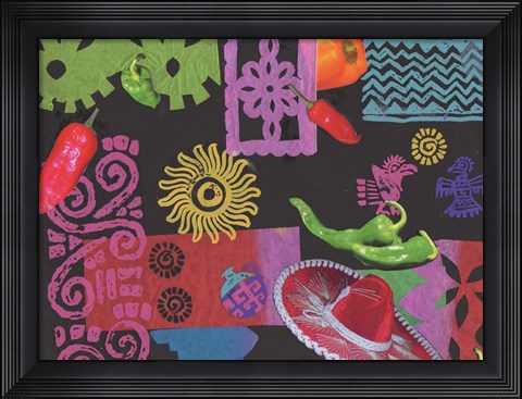 Framed Fiesta (black) Print