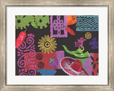 Framed Fiesta (black) Print