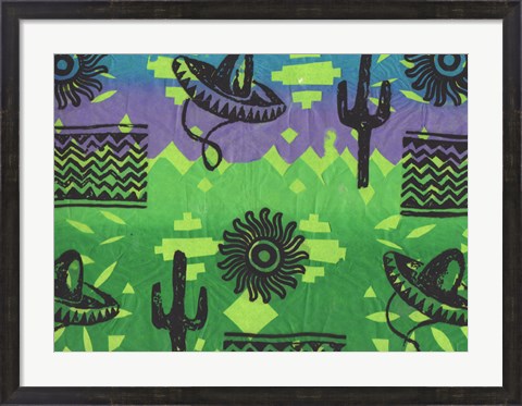 Framed Fiesta (green) Print