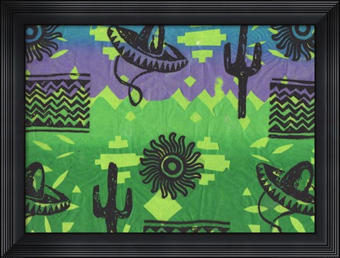 Framed Fiesta (green) Print