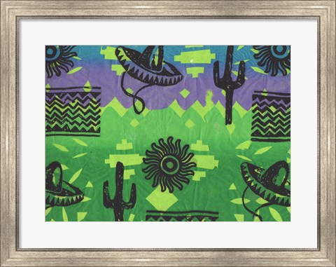 Framed Fiesta (green) Print