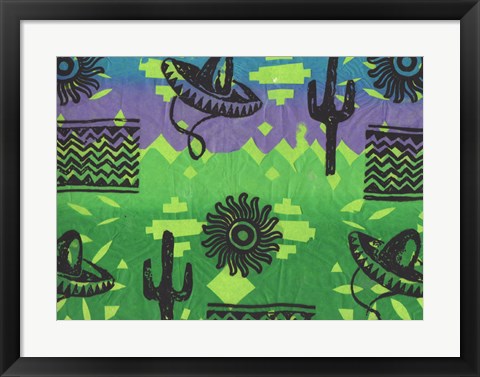 Framed Fiesta (green) Print