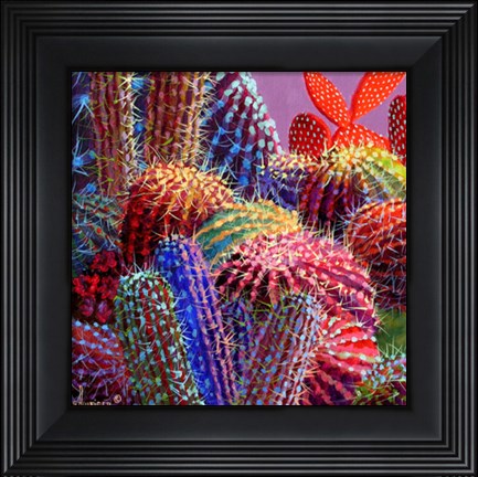 Framed Barrel Cactus 4 Print