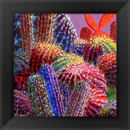 Framed Barrel Cactus 4 Print