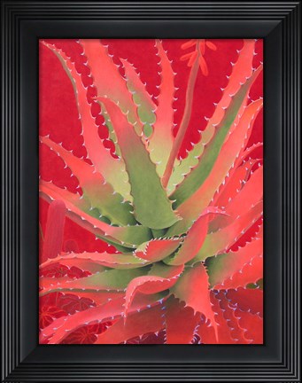 Framed Red Agave Print