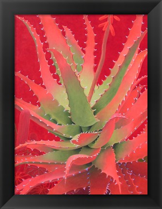 Framed Red Agave Print