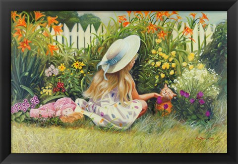 Framed In Mother&#39;s Garden Print