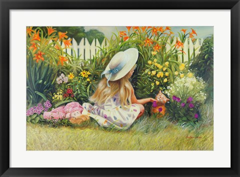 Framed In Mother&#39;s Garden Print