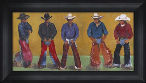 Framed Western Cowboys Print
