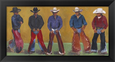 Framed Western Cowboys Print