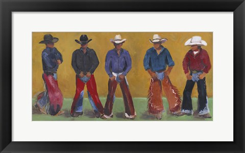 Framed Western Cowboys Print