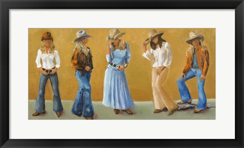 Framed Western Cowgirls Print