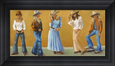 Framed Western Cowgirls Print
