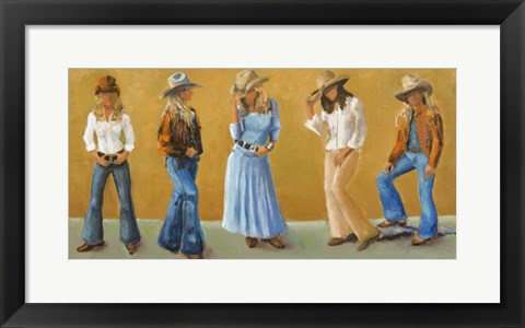 Framed Western Cowgirls Print